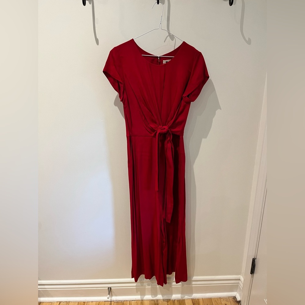 Maeve jumpsuit tie front, cropped wide leg, from Anthropologie